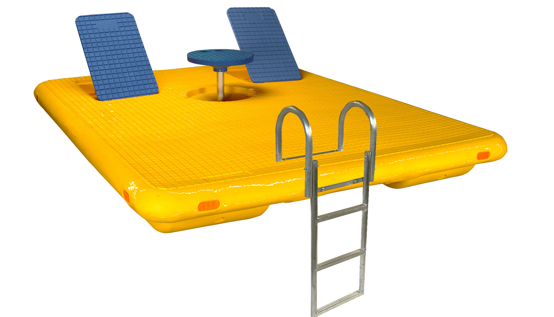 Island Swim Raft Yellow with Blue Seats