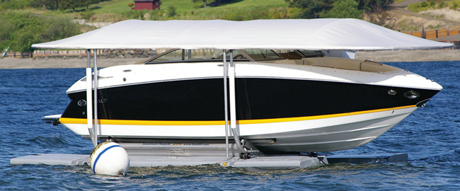 Sunstream FloatLift Boat Lift on Lake