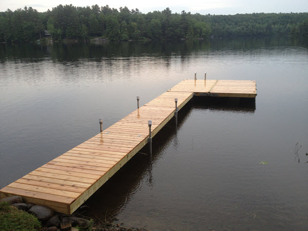 Pitcher Floating Wood Dock