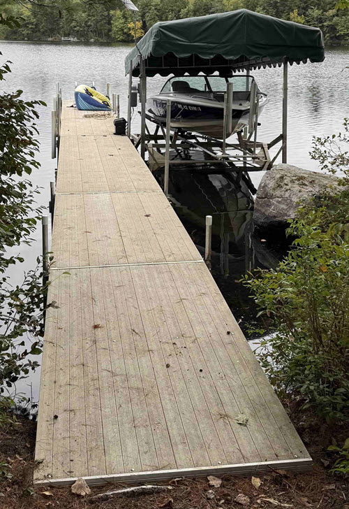 Classic Wood Dock & Swim Raft