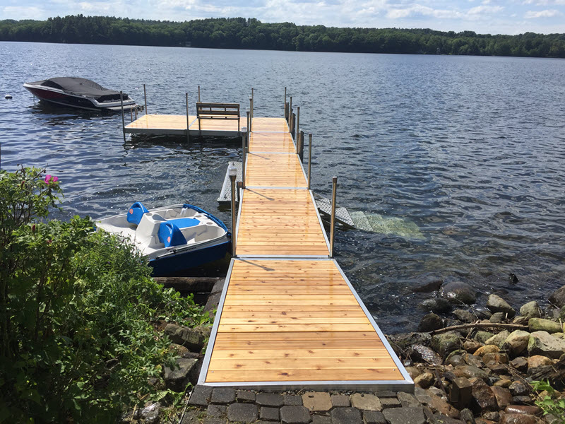 To Stationary Aluminum Dock in Maine by DockGuys.com