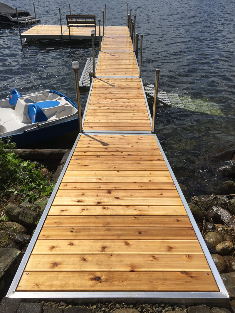 To Stationary Aluminum Dock in Maine by DockGuys.com
