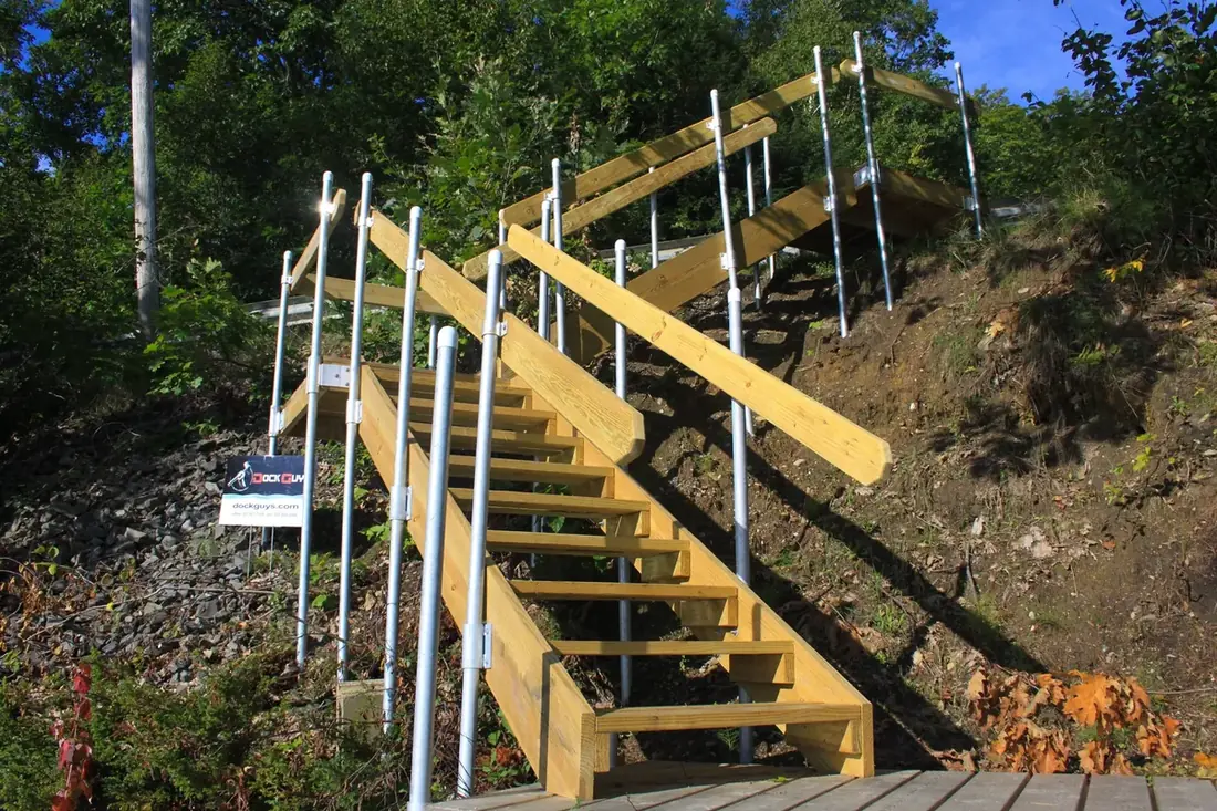 Custom Built Stairs to shore platform