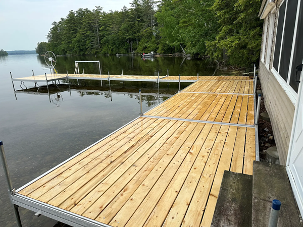 Stationary Aluminum Dock with Cedar Decking 3