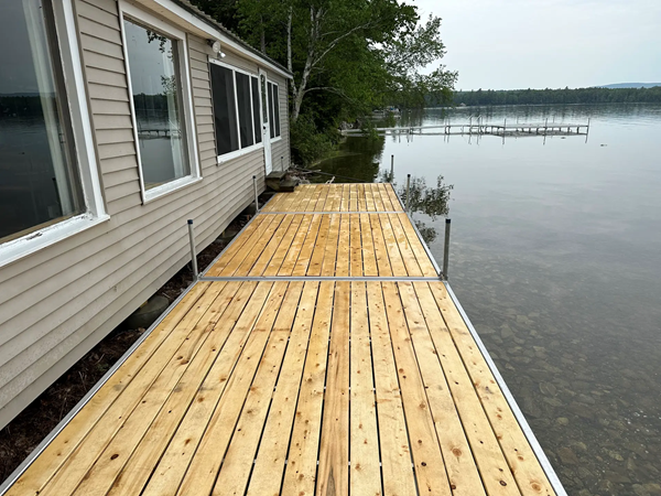Stationary Aluminum Dock with Cedar Decking 1