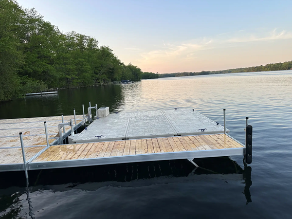 Stationary Aluminum Dock with Cedar Decking 3