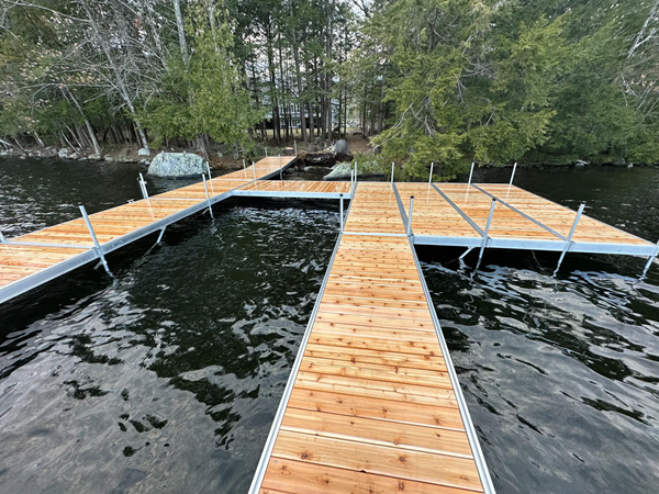Stationary Aluminum Dock with Cedar Decking 4