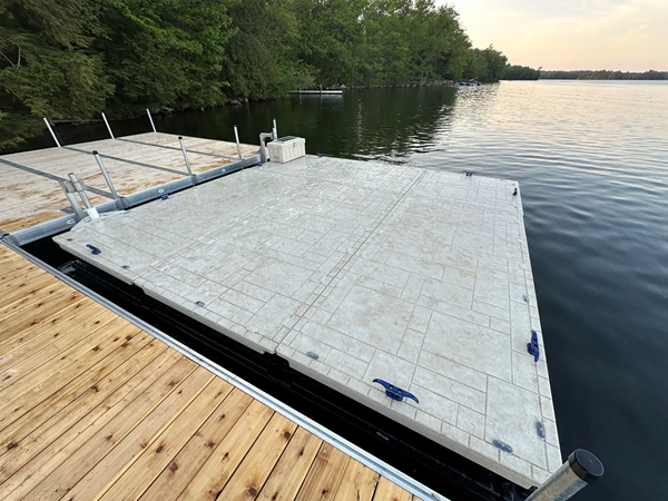 Stationary Aluminum Dock with Cedar Decking 5