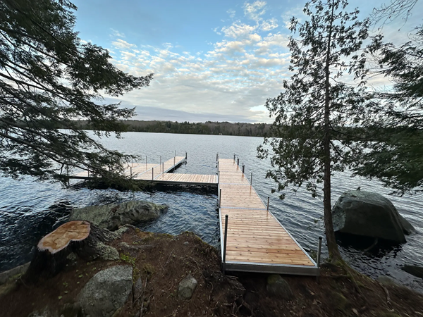 Stationary Aluminum Dock with Cedar Decking 1