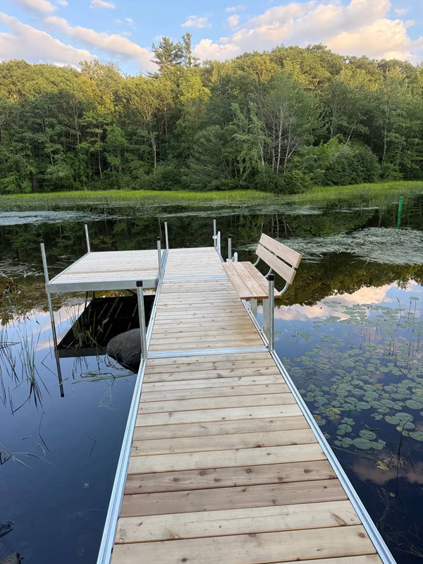 Stationary Aluminum Dock with Cedar Decking 2
