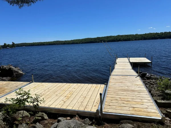 Stationary Aluminum Dock with cedar Decking 1