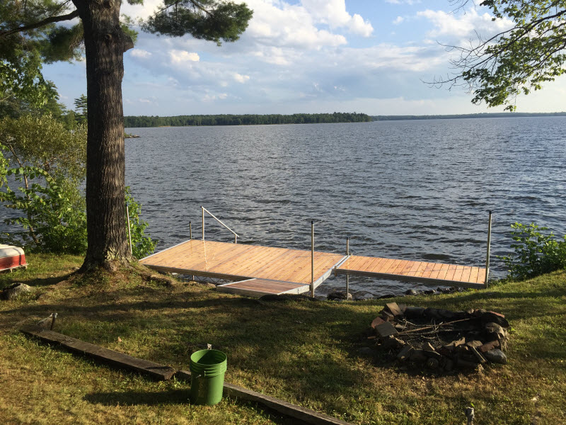 Stationary Aluminum Dock in Maine by for the Arciero's