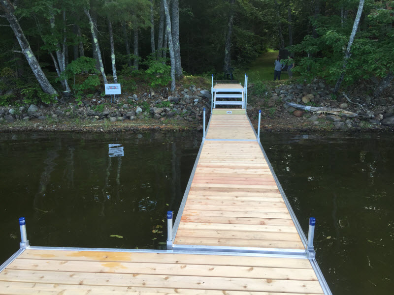 Stationary Aluminum Dock in Maine by for the Nelson's