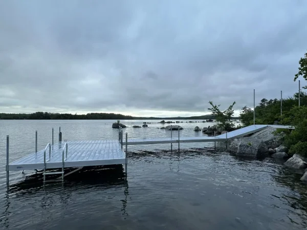 Stationary Aluminum Dock with Lumberock Decking 2
