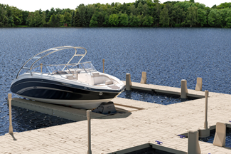 Wave Armor Pro 8 Boat Port with boat